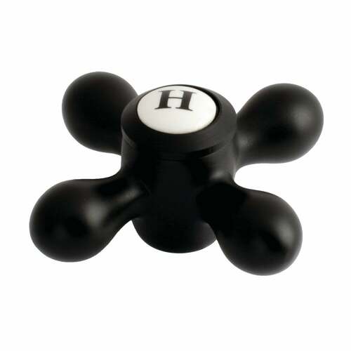 Kingston Brass KBH1600AXH Matte Black Brass Cross Handle (Hot Side)