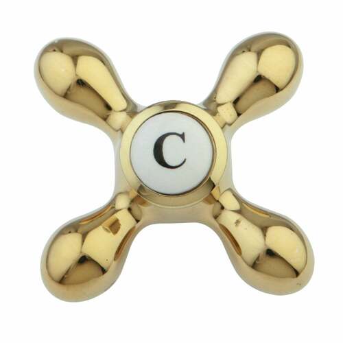 Kingston Brass KBH1602AXC Polished Brass Cross Handle (Cold Side)