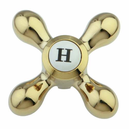 Kingston Brass KBH1602AXH Polished Brass Cross Handle (Hot Side)