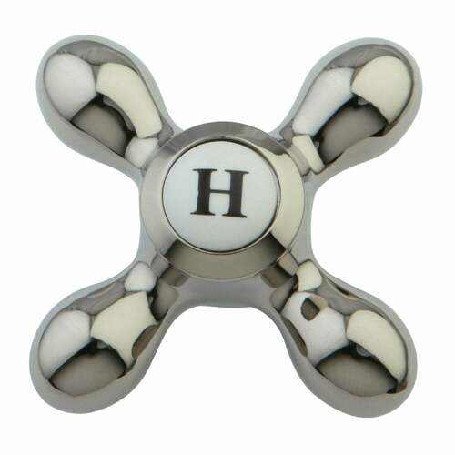 Kingston Brass KBH1606AXH Polished Nickel Brass Cross Handle (Hot Side)