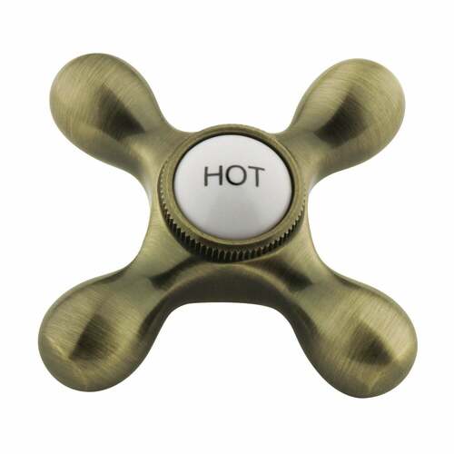 Kingston Brass KBH1793AXH Antique Brass Hot Side Cross Handle