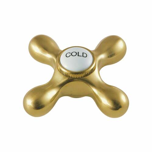 Kingston Brass KBH1797AXC Brushed Brass Cross Handle (Cold Side)