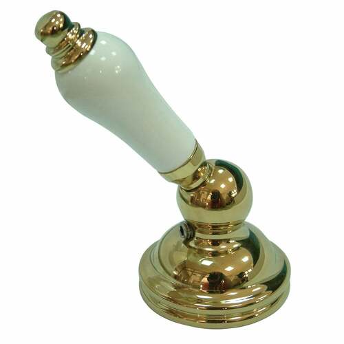 Kingston Brass KBH3402PL Porcelain Lever Handle in Polished Brass