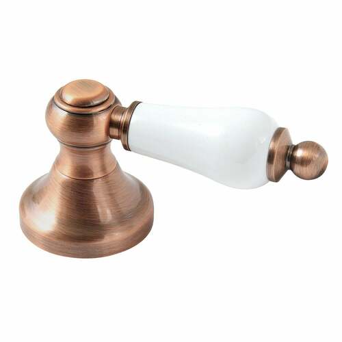 Kingston Brass KBH363PLAC Antique Copper Porcelain Lever Handle