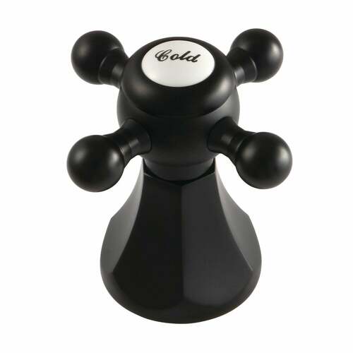 Kingston Brass KBH4460BXC Matte Black Metal Cross Handle (Cold Side)
