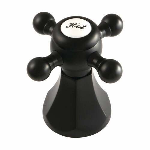 Kingston Brass KBH4460BXH Matte Black Metal Cross Handle (Hot Side)