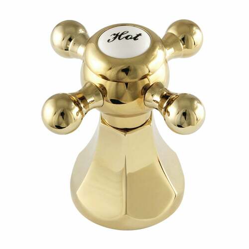 Kingston Brass KBH4462BXH Polished Brass Metal Cross Handle (Hot Side)
