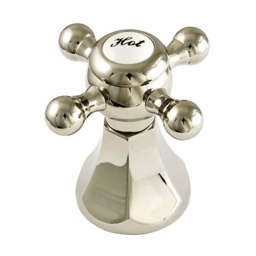 Kingston Brass KBH4466BXH Polished Nickel Metal Cross Handle (Hot Side)