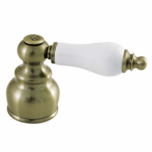 Kingston Brass KBH603PLABC Antique Brass Porcelain Lever Handle (Cold Side)