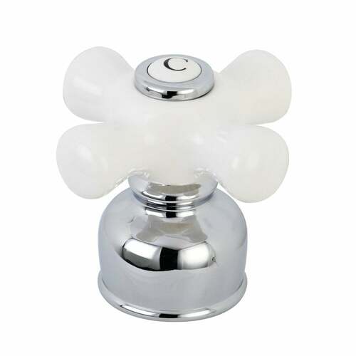 Kingston Brass KBH721PXC Polished Chrome Porcelain Cross Handle (Cold Side)