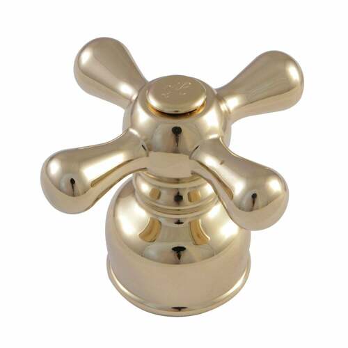 Kingston Brass KBH722AXH Polished Brass Metal Cross Handle (Hot Side)