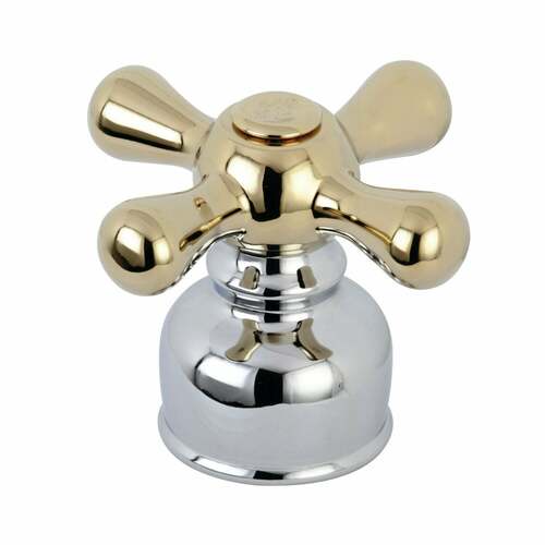 Kingston Brass KBH724AXH Polished Chrome/Brass Metal Cross Handle (Hot Side)