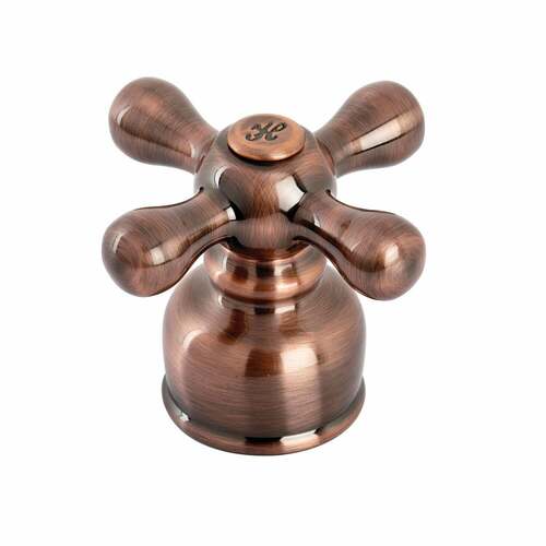 Kingston Brass KBH726AXH Antique Copper Metal Cross Handle (Hot Side)