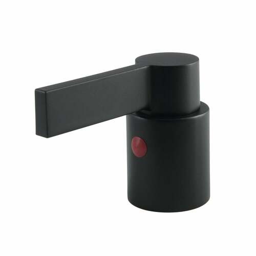 Kingston Brass KBH8660NDLH NuvoFusion Matte Black Metal Lever Handle (Hot Side)