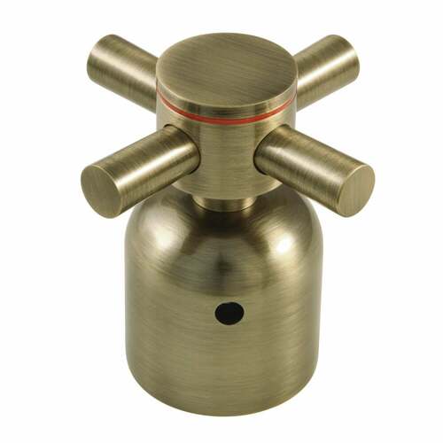 Kingston Brass KBH8963DXH Concord Antique Brass Metal Cross Handle (Hot Side)