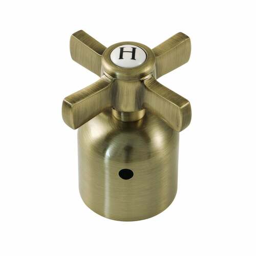 Kingston Brass KBH8963ZXH Millennium Antique Brass Metal Cross Handle (Hot Side)