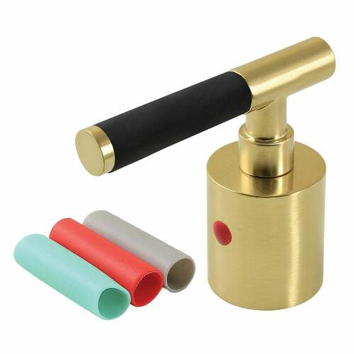 Kingston Brass KBH8967CKLH Kaiser Brushed Brass Zinc Alloy Lever Handle (Hot Side)