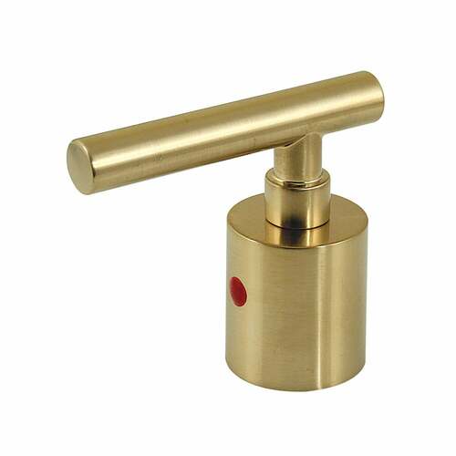 Kingston Brass KBH8967CMLH Manhattan Brushed Brass Zinc Alloy Lever Handle (Hot Side)