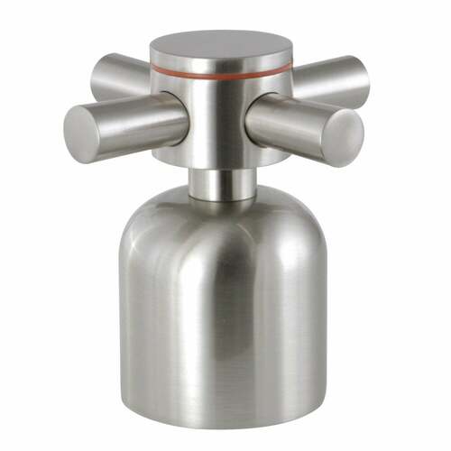 Kingston Brass KBH8968DXH Concord Brushed Nickel Metal Cross Handle (Hot Side)
