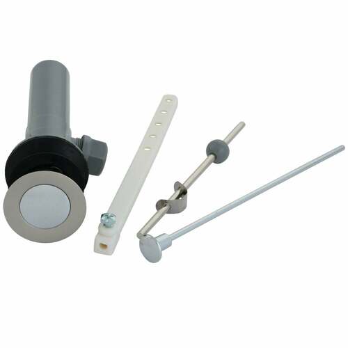 Kingston Brass KBP1007 Brushed Nickel/Polished Chrome Plastic Pop-Up Drain with Overflow