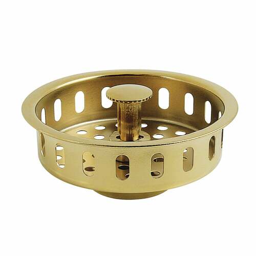 Kingston Brass KBP2002 Made to Match Polished Brass Kitchen Sink Basket Strainer