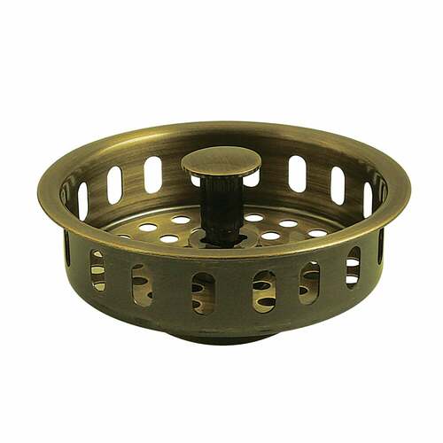 Kingston Brass KBP2003 Antique Brass Kitchen Sink Basket Strainer - Made to Match