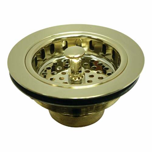 Kingston Brass KBS1002 Polished Brass Kitchen Sink Basket Strainer