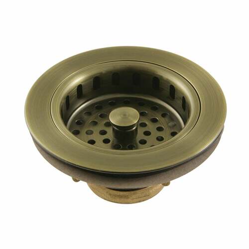 Kingston Brass KBS1003 Antique Brass Kitchen Sink Basket Strainer