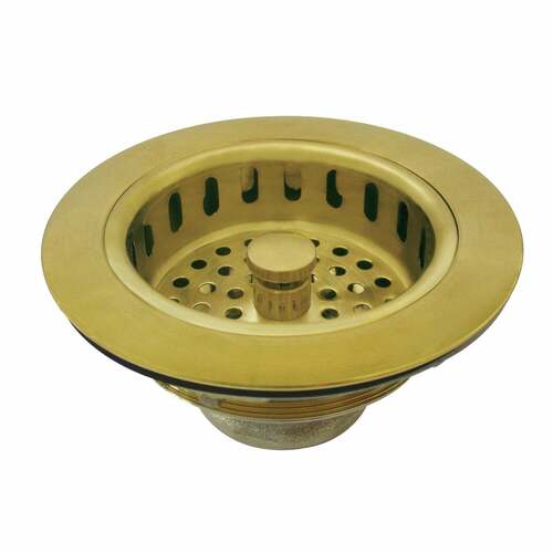 Kingston Brass KBS1007 Brushed Brass Kitchen Sink Basket Strainer