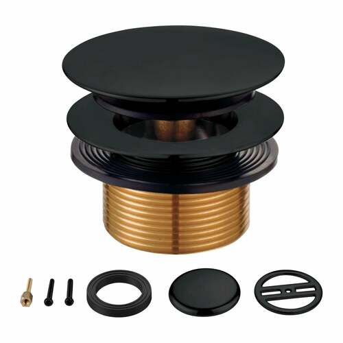 Kingston Brass KBU2000 Eugene Matte Black Tip-Toe Tub Drain Conversion Kit