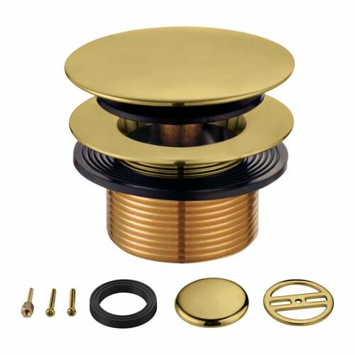 Kingston Brass KBU2007 Eugene Brushed Brass Tip-Toe Tub Drain Conversion Kit