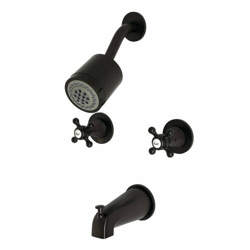 Kingston Brass KBX8145BX Metropolitan Double-Handle Tub Shower Faucet, Oil Rubbed Bronze