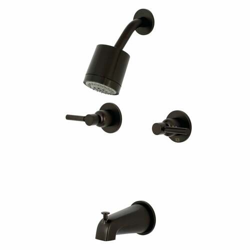 Kingston Brass KBX8145DL Concord Double-Handle Tub Shower Faucet, Oil Rubbed Bronze