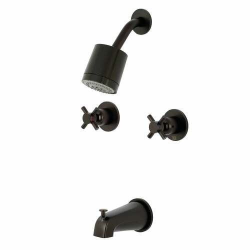 Kingston Brass KBX8145DX Concord Double-Handle Tub Shower Faucet, Oil Rubbed Bronze