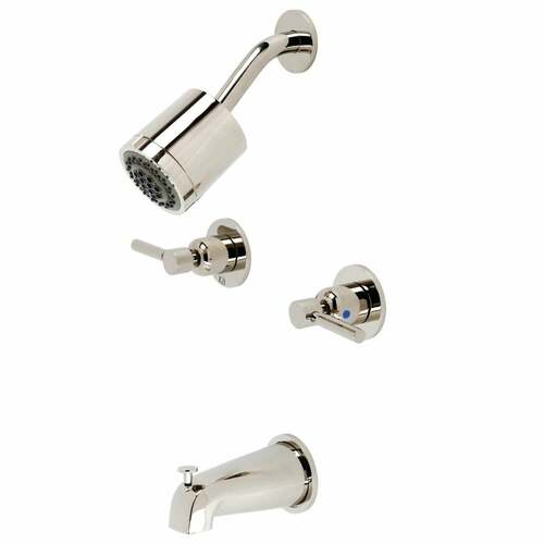 Kingston Brass KBX8146DL Concord Double-Handle Tub Shower Faucet, Polished Nickel