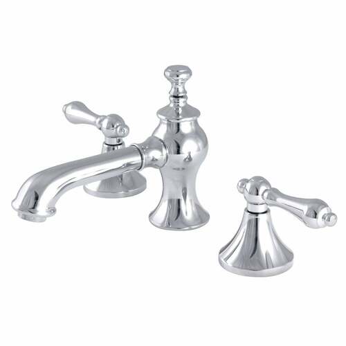 Kingston Brass KC7061AL Vintage Widespread Bathroom Faucet with Brass Pop-Up, Chrome Finish