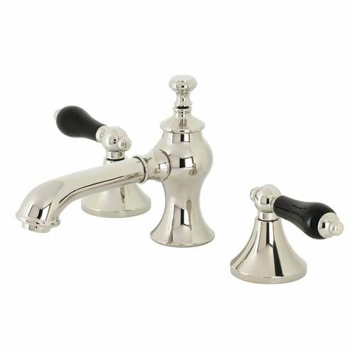 Kingston Brass KC7066PKL Duchess Widespread Bathroom Faucet, Brass Pop-Up, Polished Nickel