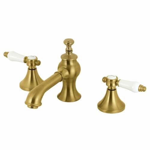 Kingston Brass KC7067BPL Bel-Air Widespread Bathroom Faucet with Brass Pop-Up, Brushed Brass Finish
