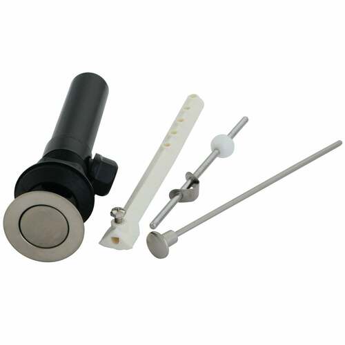 Kingston Brass KP1008 Brushed Nickel Plastic Pop-Up Drain with Overflow
