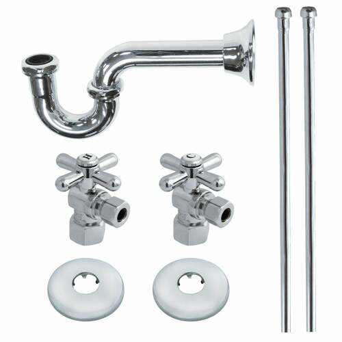 Kingston Brass KPK101P Trimscape Traditional Sink Trim Kit with P-Trap, Polished Chrome