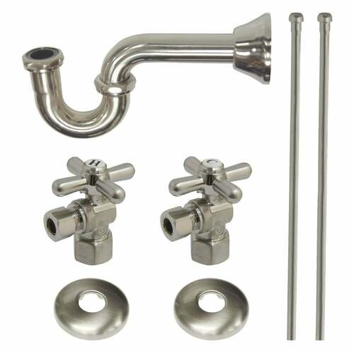 Kingston Brass KPK108P Trimscape Traditional Sink Trim Kit with P-Trap, Brushed Nickel
