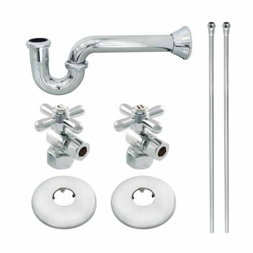 Kingston Brass KPK201 Gourmet Scape Traditional Sink Trim Kit with P-Trap, Polished Chrome