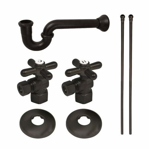 Kingston Brass KPK205 Gourmet Scape Traditional Sink Trim Kit with P-Trap, Oil Rubbed Bronze