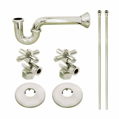 Kingston Brass KPK206 Gourmet Scape Traditional Sink Trim Kit with P-Trap, Polished Nickel