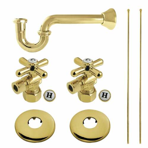 Kingston Brass KPK302 Trimscape Traditional Plumbing Supply Kit, Polished Brass