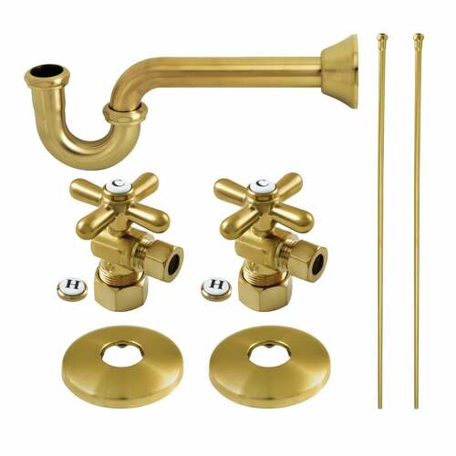 Kingston Brass KPK307 Trimscape Traditional Plumbing Supply Kit Combo, Brushed Brass
