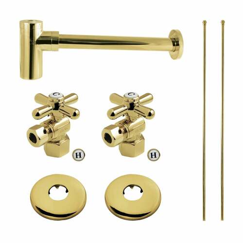 Kingston Brass KPK802P Trimscape Modern Sink Trim Kit with Bottle Trap, Polished Brass