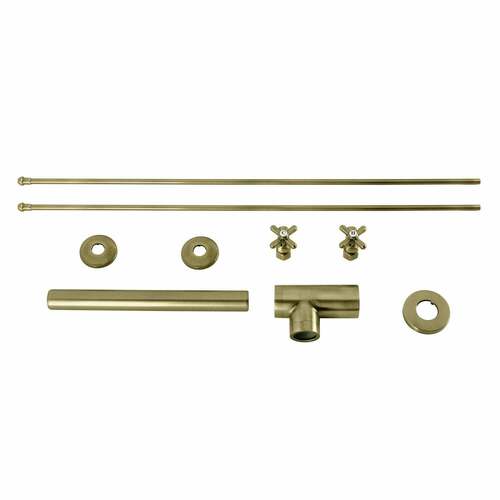 Kingston Brass KPK803P Trimscape Modern Sink Trim Kit with Bottle Trap, Antique Brass