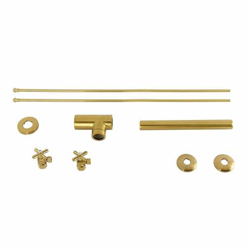 Kingston Brass KPK807P Trimscape Modern Sink Trim Kit with Bottle Trap, Brushed Brass