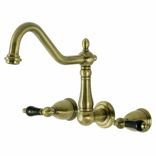 Kingston Brass KS1023PKL Duchess Antique Brass Two-Handle Wall Mount Tub Faucet